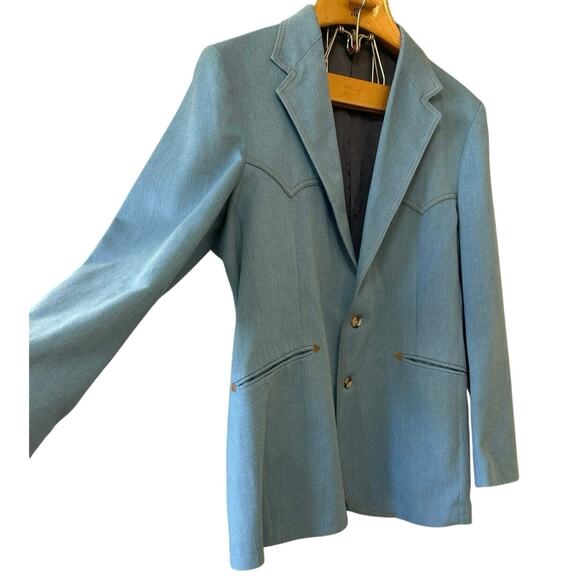 Vtg Panatela Levi's Western Denim Sport Coat Size 42L 70s Country - Picture 3 of 8